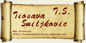 Tiosava Smiljković vizit kartica